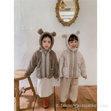 Maglione di lana di agnello con cuciture per bambini